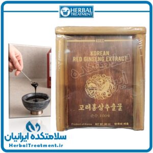 شیره جینسینگ قرمز کره‌ای با جعبه چوبی-سلامتکده ایرانیان