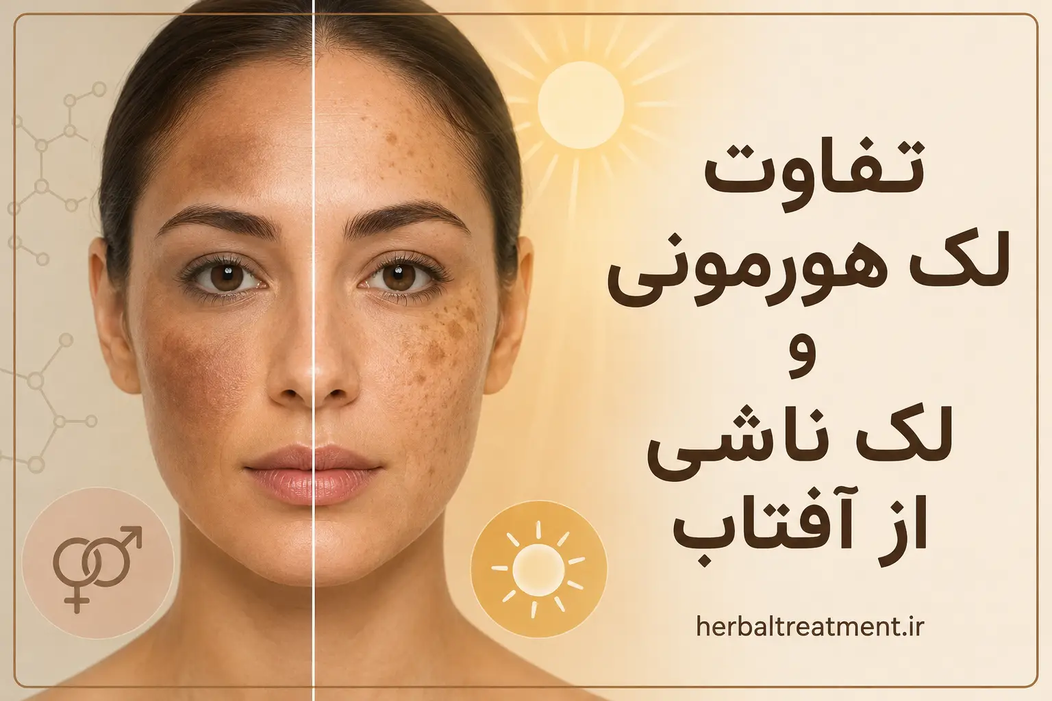 تفاوت لک هورمونی و لک ناشی از آفتاب